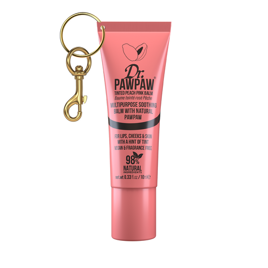 Peach Pink Lip Balm 10ml - With Keyring