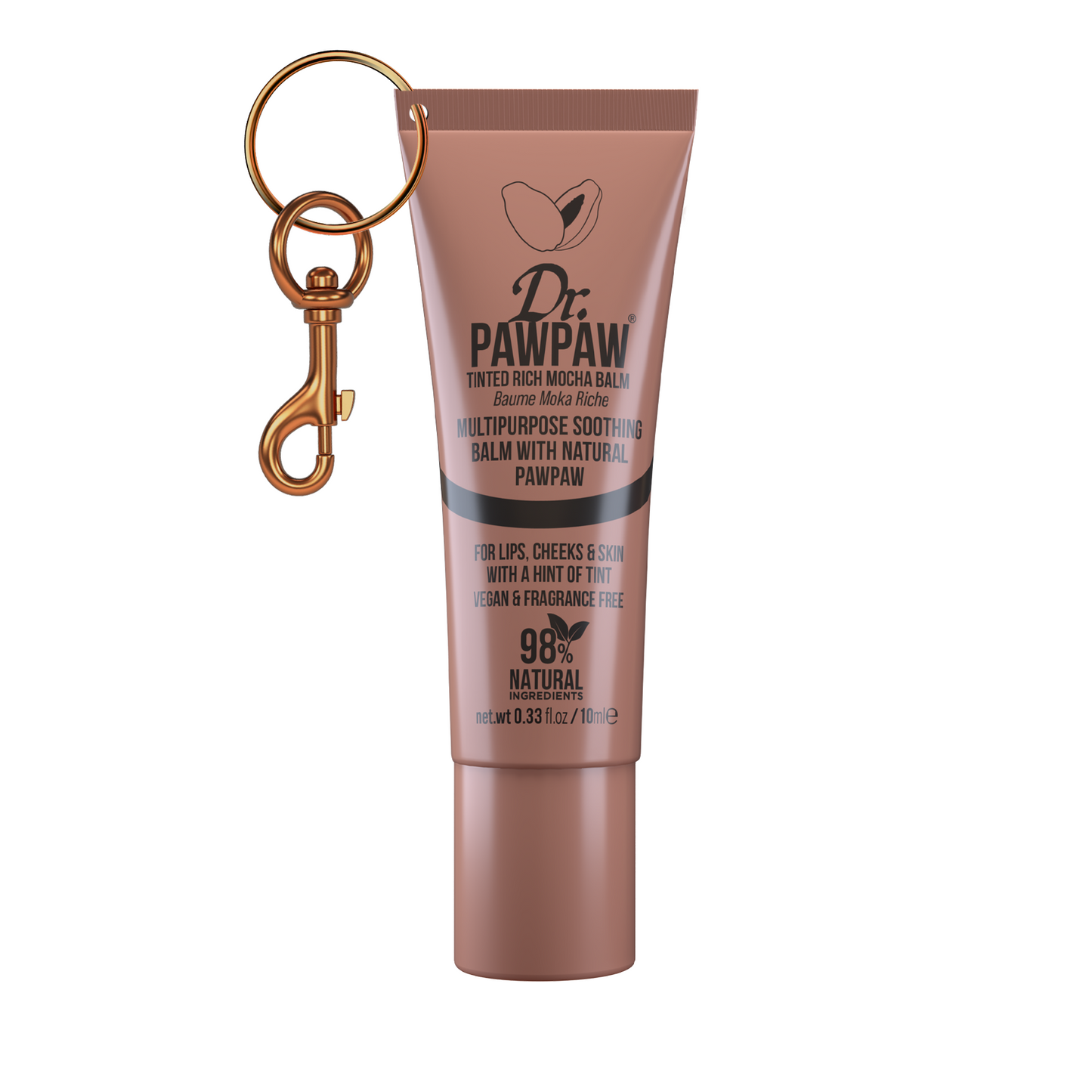Rich Mocha Lip Balm 10ml - With Keyring