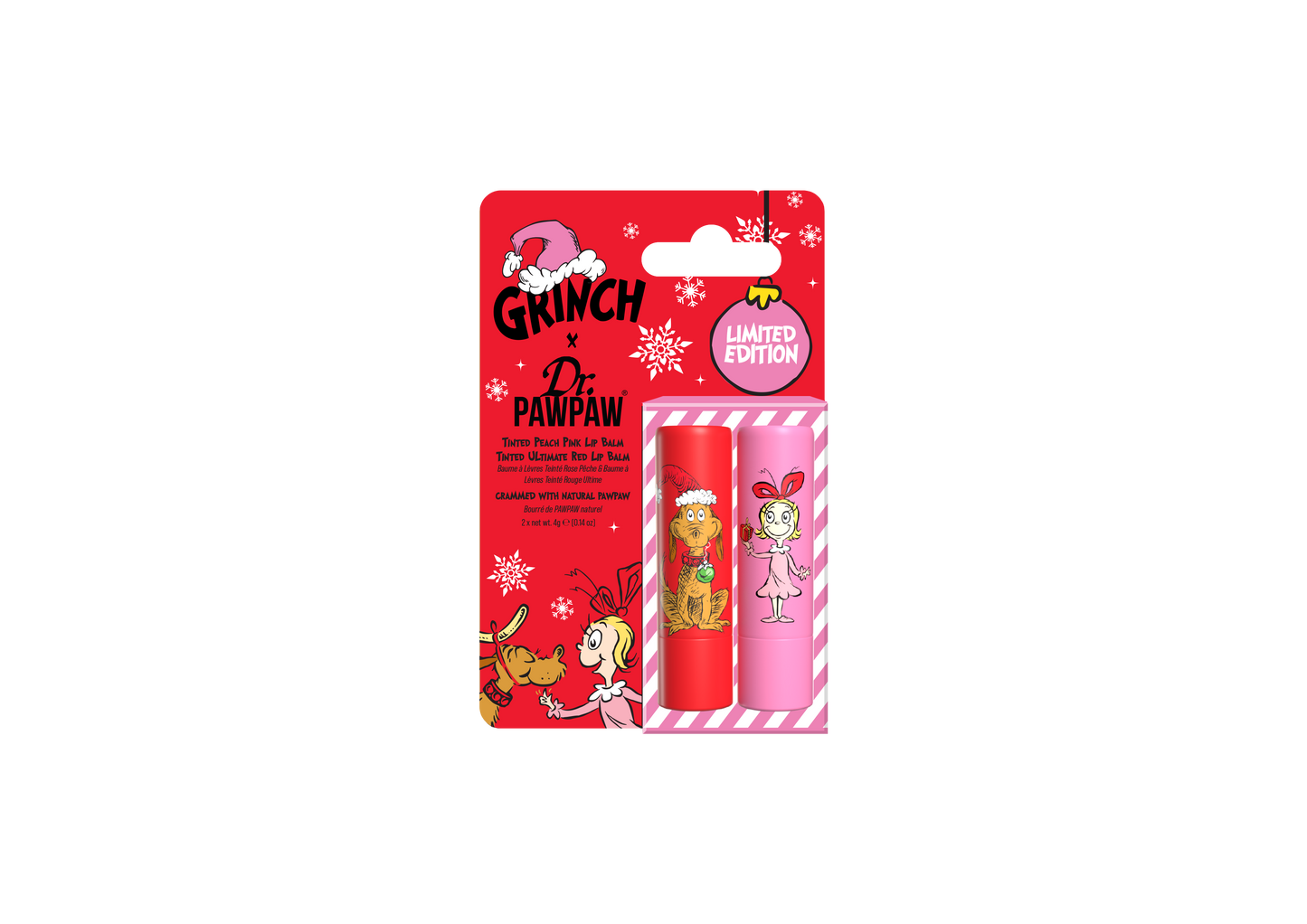 DPP x The Grinch Peach Pink & Ultimate Red Balm Duo