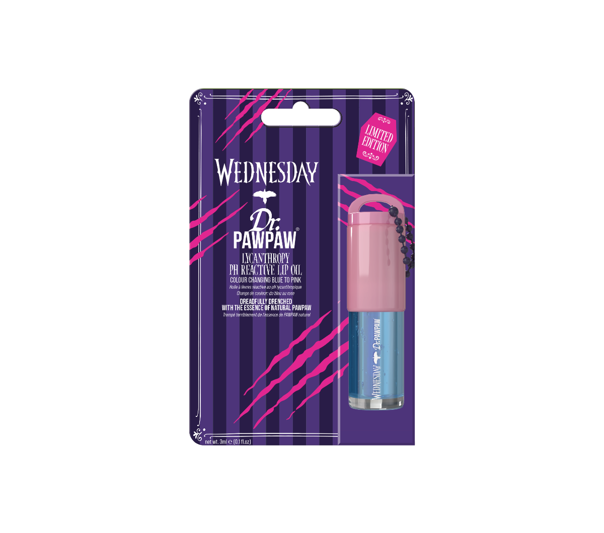 Wednesday x Dr.PAWPAW Lycanthropy pH Reactive Lip Oil