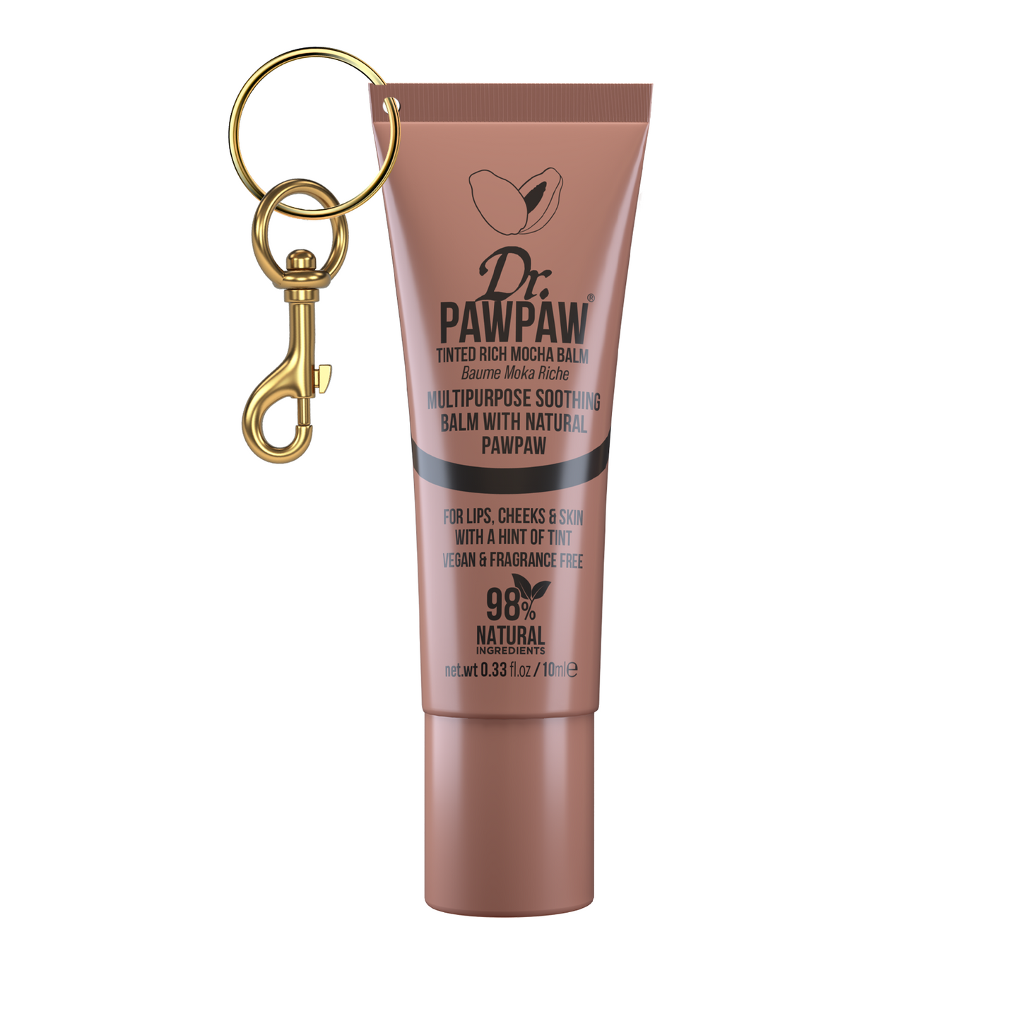Rich Mocha Lip Balm 10ml - With Keyring