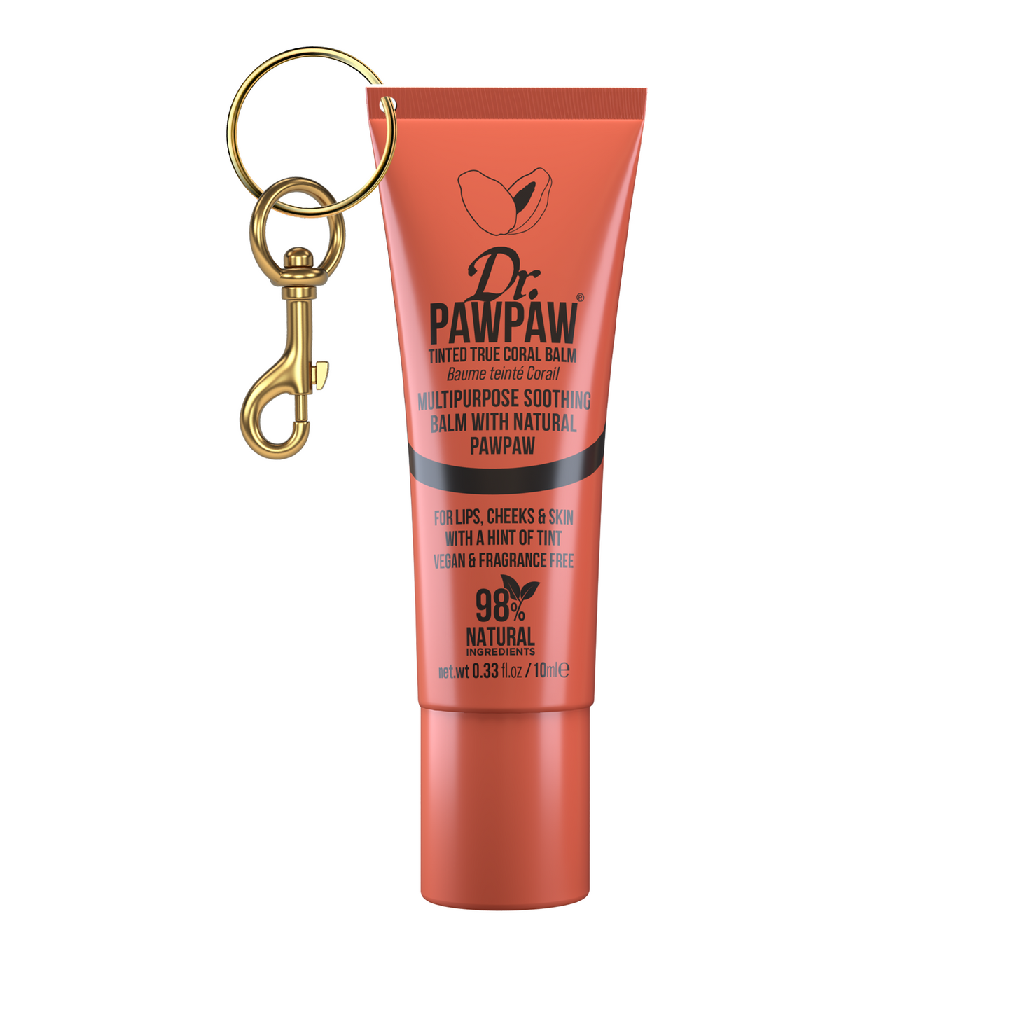 True Coral Lip Balm 10ml - With Keyring