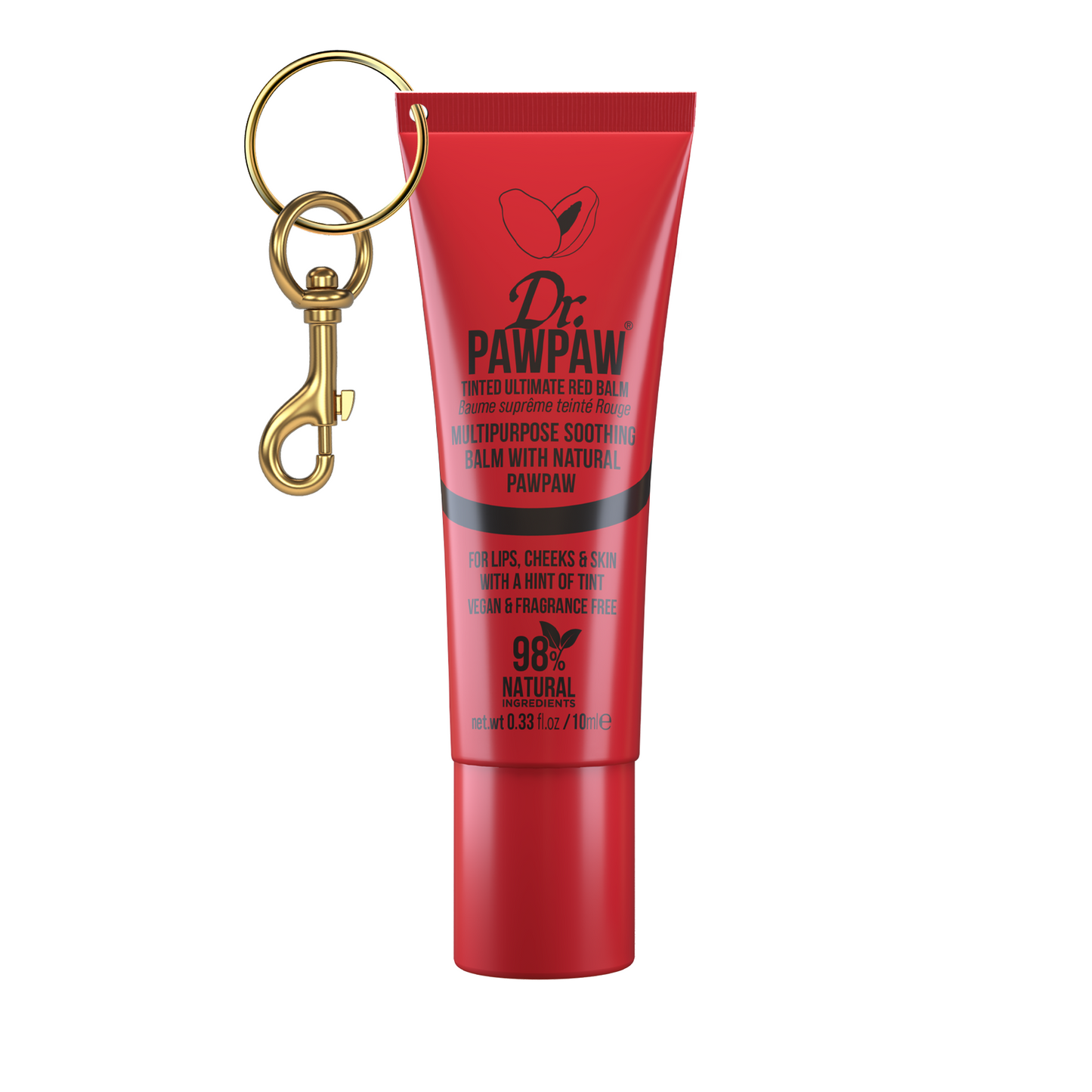 Red Lip Balm 10ml - With Keyring