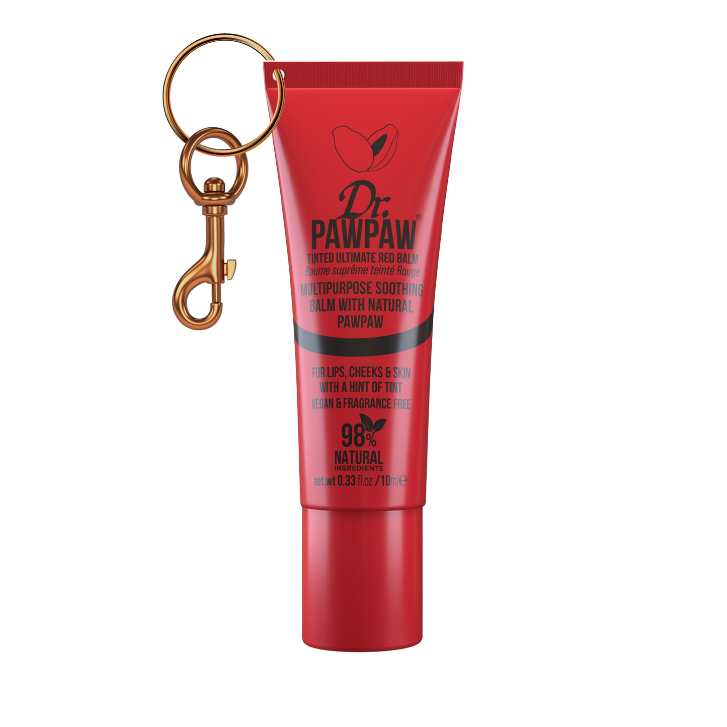 Red Lip Balm 10ml - With Keyring