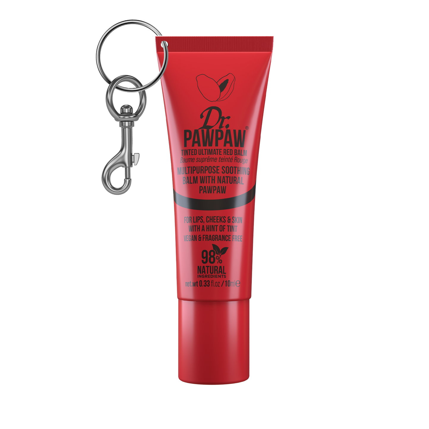 Red Lip Balm 10ml - With Keyring