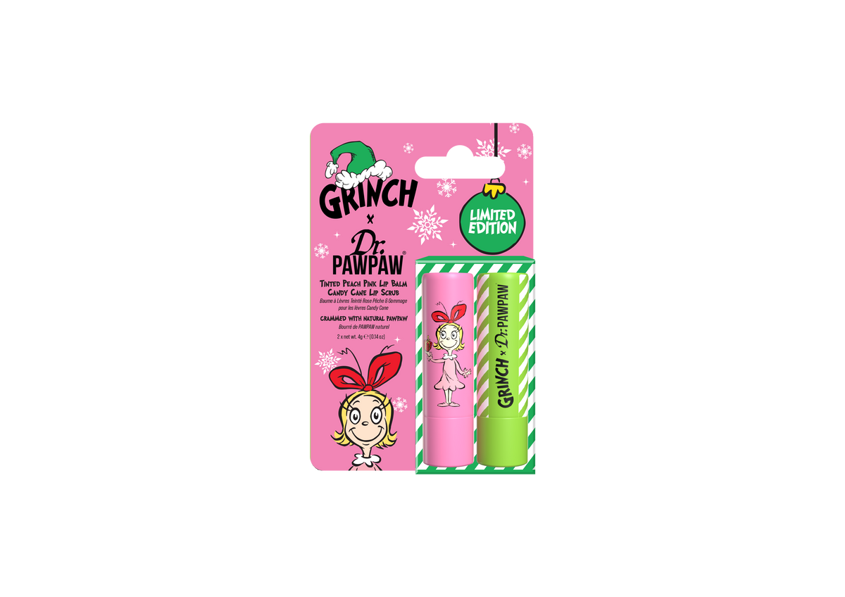 DPP x Grinch Candy Cane Lip Scrub & Peach Balm Duo