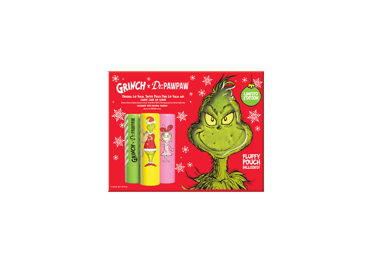 DPP x Grinch Peach Pink Candy Cane Lip Scrub & Original Balm Gift Set