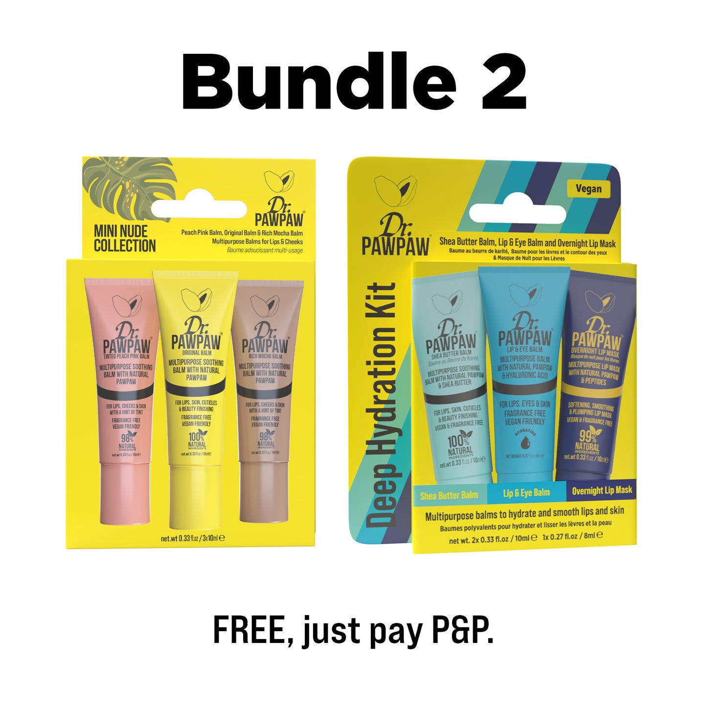 Mini Nude Trio Eurohook with Deep Hydration Kit