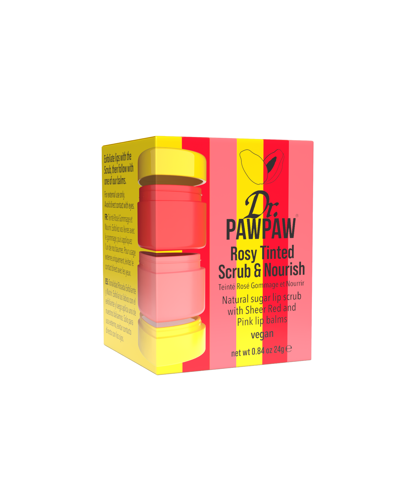 Dr.PAWPAW Rosy Tinted Scrub & Nourish Stacker