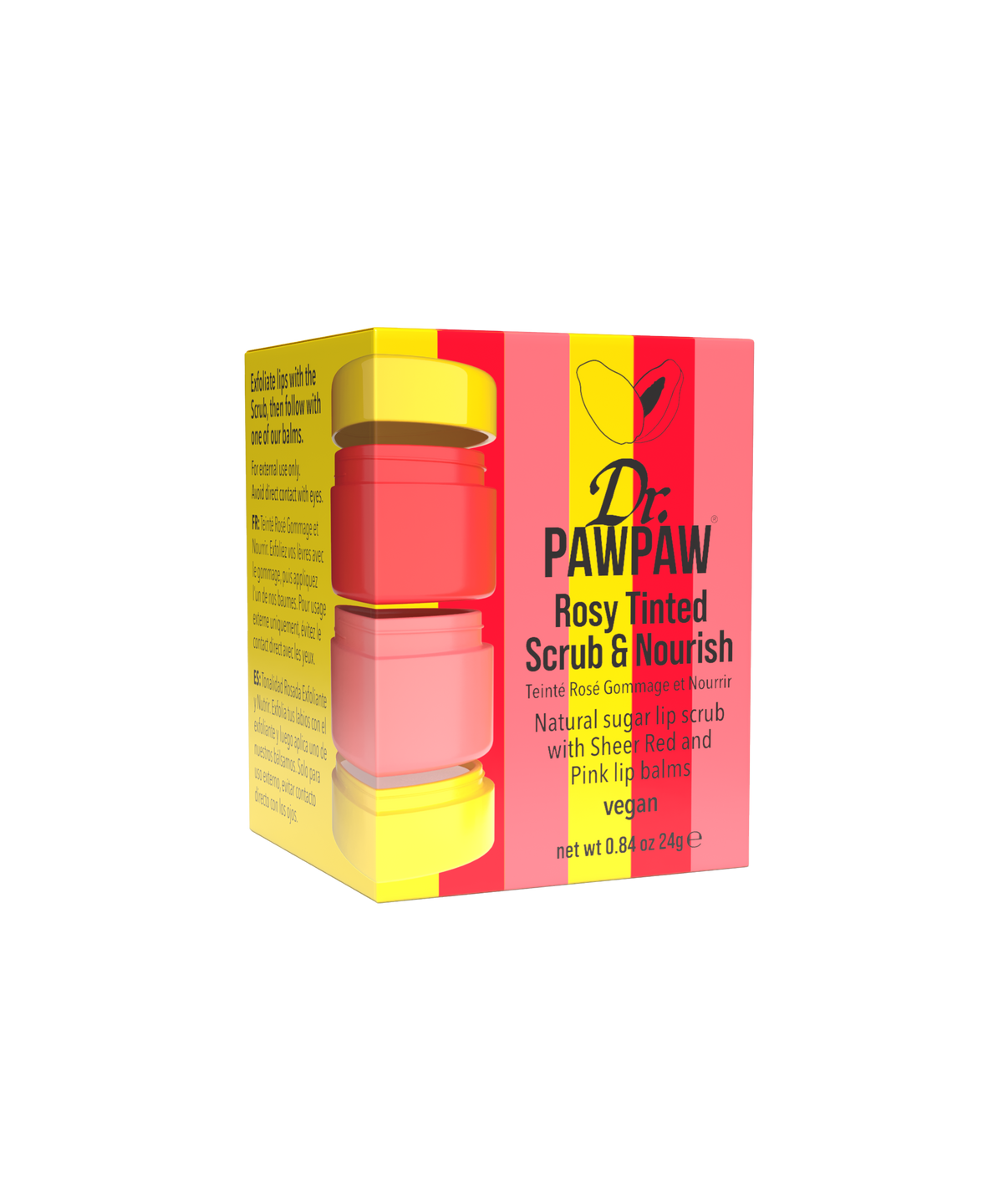 .PAWPAW Rosy Tinted Scrub & Nourish Stacker
