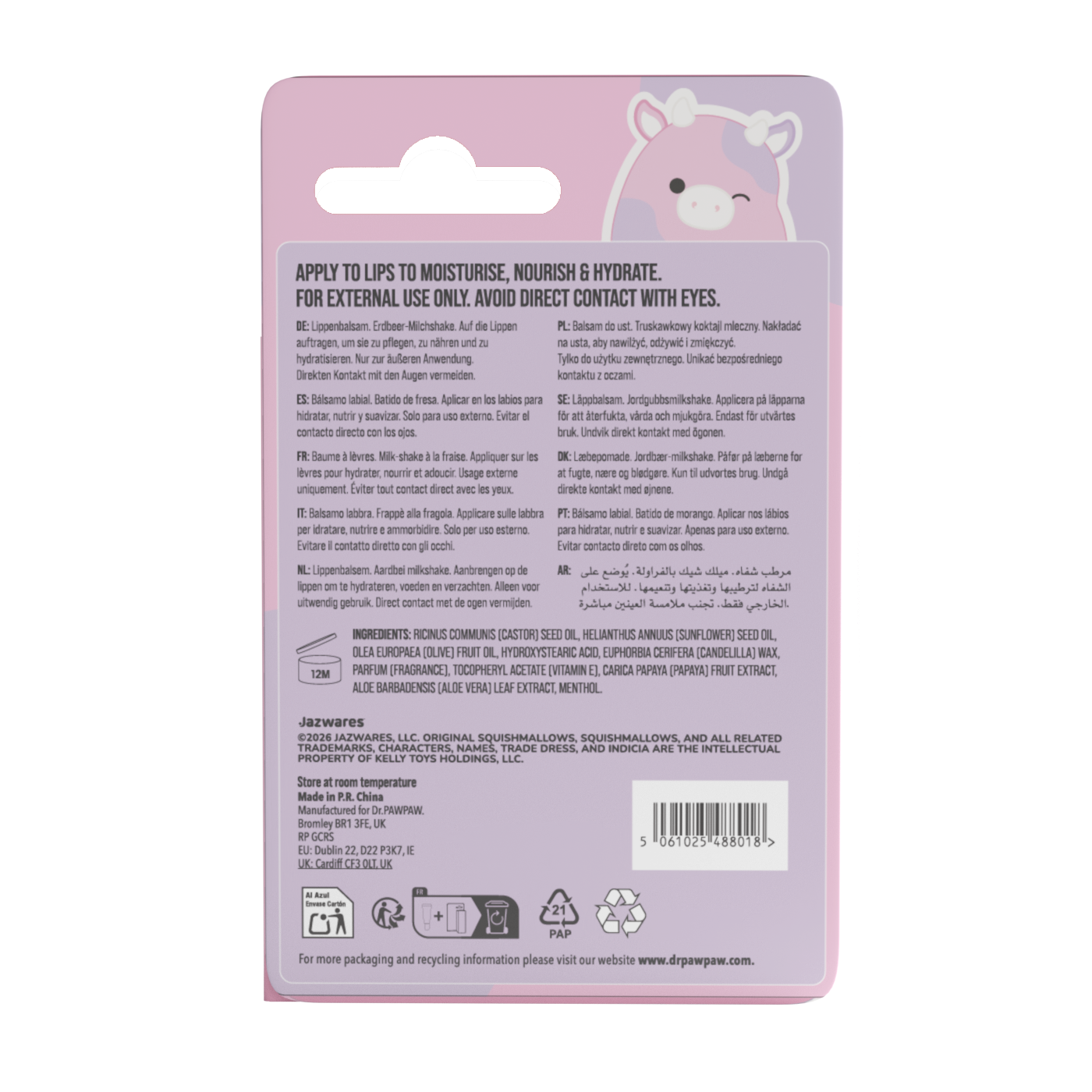 Squishmallow x Dr.PAWPAW Patty Lip Balm